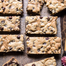 The Best Chocolate Chip Peanut Butter Swirled Cookie Bars