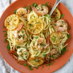 The Best Easy Spaghetti with Lemon-Garlic Shrimp