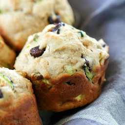 The BEST Healthy Chocolate Chip Zucchini Muffins