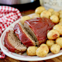 The Best Instant Pot Meatloaf and Little Potatoes