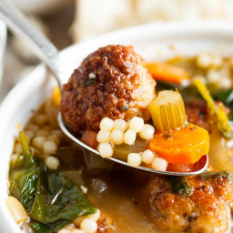The BEST Italian Wedding Soup with Chicken Meatballs