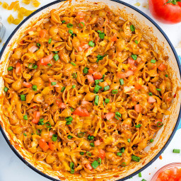 The BEST One Pot Taco Macaroni and Cheese