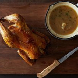 The Best Roast Chicken with Garlic and Herb Pan Sauce
