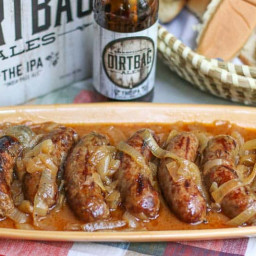 The Best Slow Cooker Beer Brats with Onions Recipe