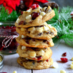 The BEST Soft and Chewy Cranberry White Chocolate Chip Cookies
