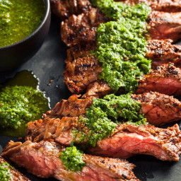 The Best Sous Vide Skirt Steak Recipe with Chimichurri Sauce