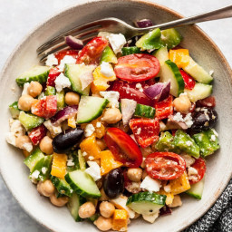 The Easiest Chopped Greek Chickpea Salad