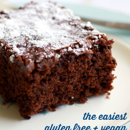 The Easiest Gluten Free and Vegan Chocolate Cake.