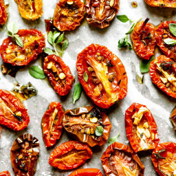 The Easiest Slow Roasted Cherry Tomatoes (5 Ingredients!)