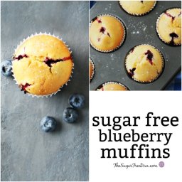 The Recipe for how to make Sugar Free Blueberry Muffins
