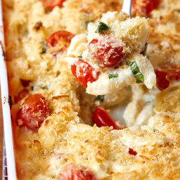 The Ultimate Baked Caprese Mac and Cheese