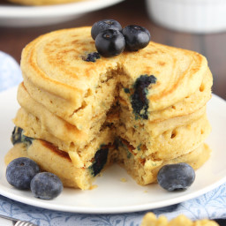 The Ultimate Healthy Blueberry Buttermilk Pancakes