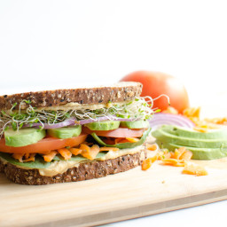 The Ultimate Hummus and Veggie Sandwich