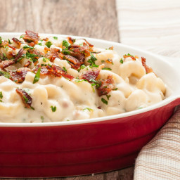 The Best, Creamiest Mac 'n Cheese with Guyere, Cheddar, and Bacon
