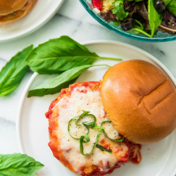 These Healthy Chicken Parmesan Burgers are full of flavor!