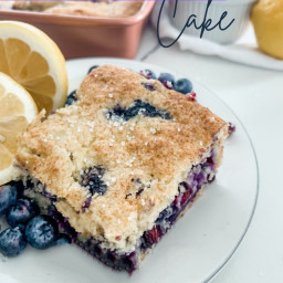 These Lightened Up Blueberry Lemon Breakfast Cake Squares make for the most