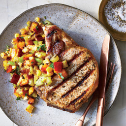 These Pork Chops With Corn Relish Are Under 400 Calories