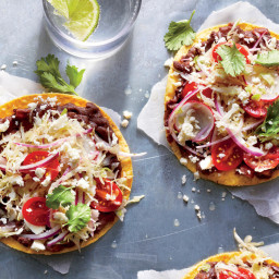 These Superfast Black Bean Tostadas with Cabbage Slaw Come Together in Just