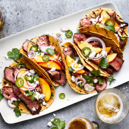These Sweet-And-Spicy Steak Nectarine Tacos Might Be Your New Favorite