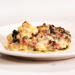 The Ultimate Breakfast for Dinner: Sausage and Spinach Egg Strata
