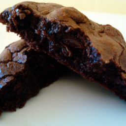Thick and Chewy Double Chocolate Cookies