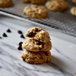 Thick and Chewy Oatmeal Chocolate Chip Cookies