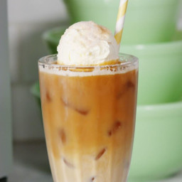 This Churro Iced Coffee Float is Summer in A Glass