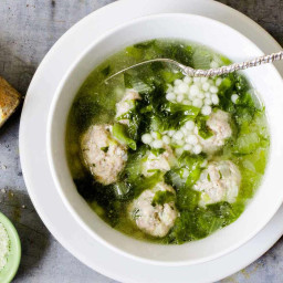 This Classic Italian Wedding Soup Features Pork and Beef Meatballs