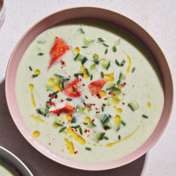 This Fancy White Gazpacho With Lobster Is Just 139 Calories