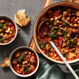 This Flavorful, Protein-Packed Sausage, Kale & Chickpea Soup Comes Toge