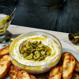 This Gin-Spiked Dirty Martini Dip Will Be the Life of All Your Parties