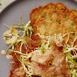 This Green Onion Pancake with Spicy Slaw Redefines What a Breakfast Salad C
