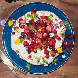 This Pistachio Berry Pavlova Is Almost Too Pretty To Eat. Almost.