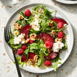 This Plum & Raspberry Salad Tastes Great With Any Meal