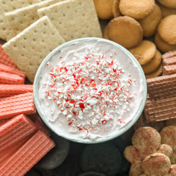 This Peppermint Cheesecake Dip is an easy no bake dessert dip that is perfe