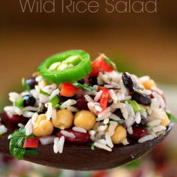 Three Bean Wild Rice Salad