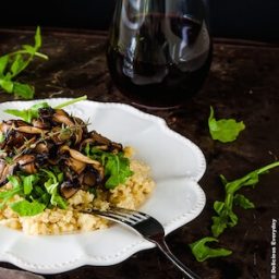 Thyme and Mushroom Quinoa Risotto {gluten free and vegan}