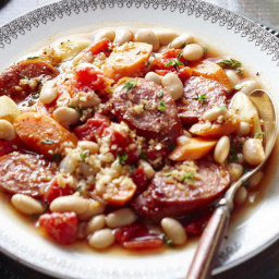 Thyme-Scented White Bean and Sausage Stew Recipe