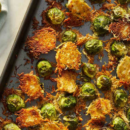 TikTok Crispy Parmesan-Crusted Roasted Brussels Sprouts