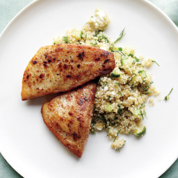Tilapia and Quinoa with Feta and Cucumber