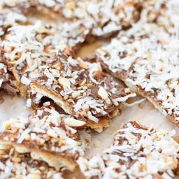 Toasted Coconut and Almond Matzoh Candy