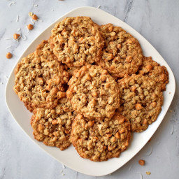 Toasted Coconut Butterscotch Oatmeal Cookies