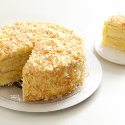 Toasted Coconut Cake With Coconut Filling and Buttercream