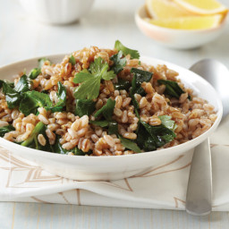 Toasted Farro with Greens and Tahini