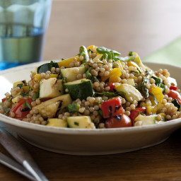 Toasted Israeli Couscous Salad with Grilled Summer Vegetables