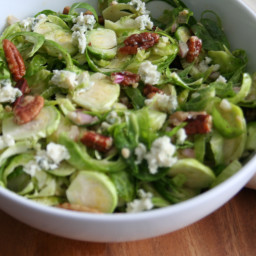 Toasted Pecan and Blue Cheese Brussels Sprout Salad