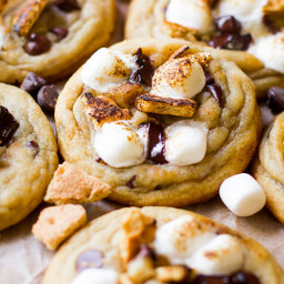 Toasted S'more Chocolate Chip Cookies