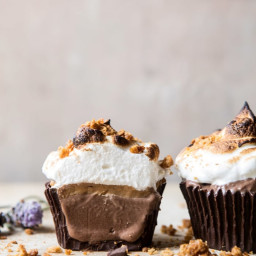 Toasted S'more Chocolate Ice Cream Cups