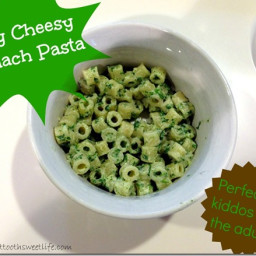 Toddler Meal: Easy Cheesy Spinach Pasta