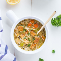 Tofu ‘Chicken’ Noodle Soup